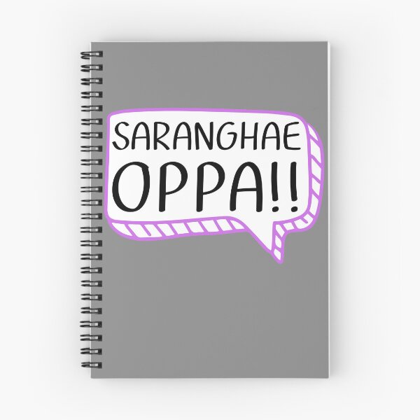 Item preview, Saranghae Oppa text - Korean expression for K-drama fans designed and sold by ArtEllary.