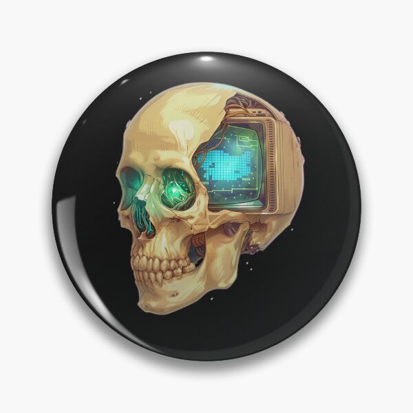 Item preview, CRT Skull  Retro Tech Horror & BSOD Art designed and sold by BoxofMoments.