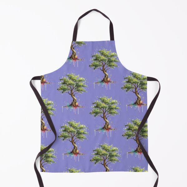 Item preview, Elegant twisted tree watercolour with dynamic colour splashes designed and sold by lucyinspace.