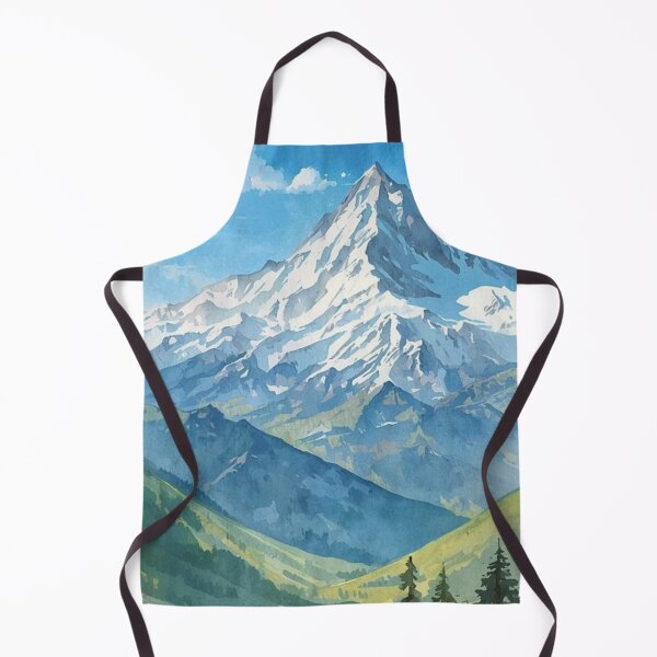 Item preview, Watercolor Mountain Peak and Evergreen Valley designed and sold by andreavlad.