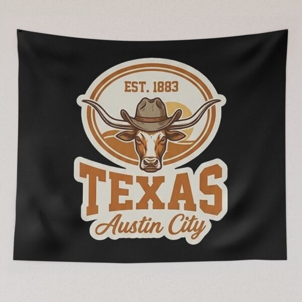 Item preview, Texas Austin City - Vintage Academic Longhorn Crest designed and sold by The True American.