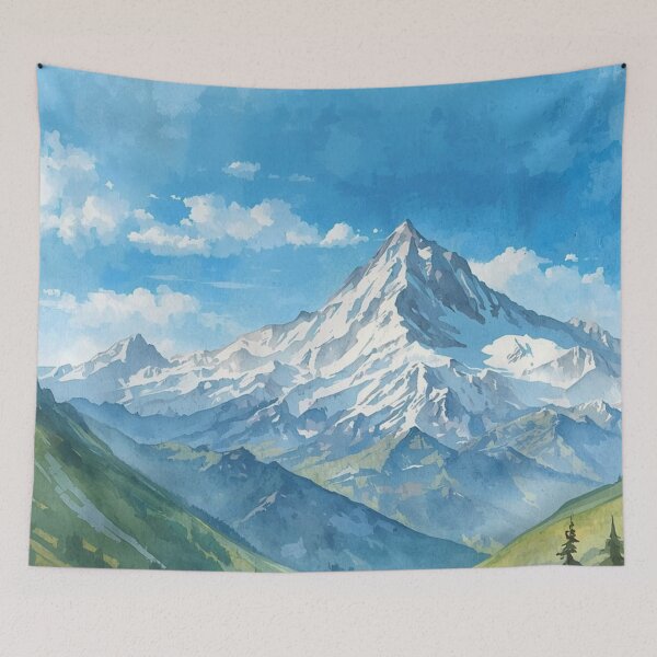 Item preview, Watercolor Mountain Peak and Evergreen Valley designed and sold by andreavlad.