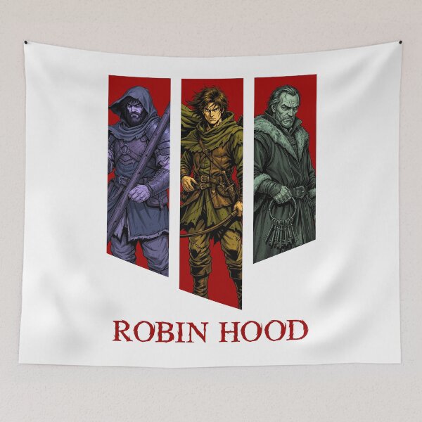 Item preview, Robin Hood Gritty Comic Style Triptych Graphic Tee designed and sold by appratous.
