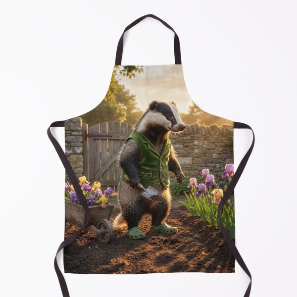 Item preview, Badger Gathers Irises in His Garden designed and sold by Tridentulus.