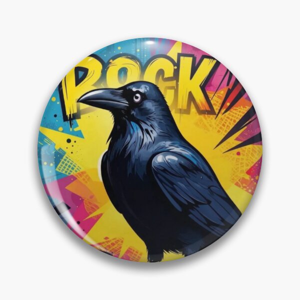 Item preview, Rock Raven – Comic Pop Art Bird Design designed and sold by Dogandesighn.