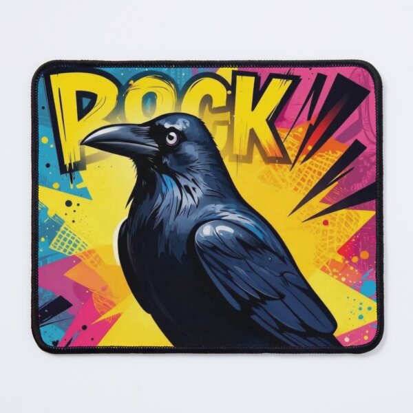 Item preview, Rock Raven – Comic Pop Art Bird Design designed and sold by Dogandesighn.