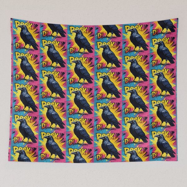 Item preview, Rock Raven – Comic Pop Art Bird Design designed and sold by Dogandesighn.
