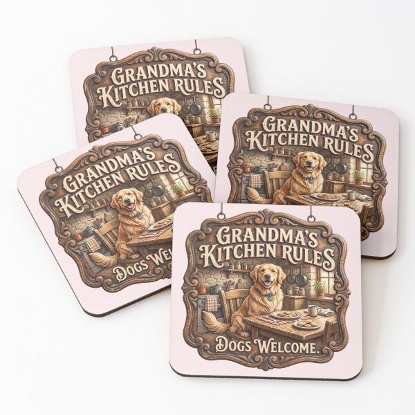 Item preview, Grandma's Kitchen Rules Dogs Welcome Sign designed and sold by pradeepvisuals.