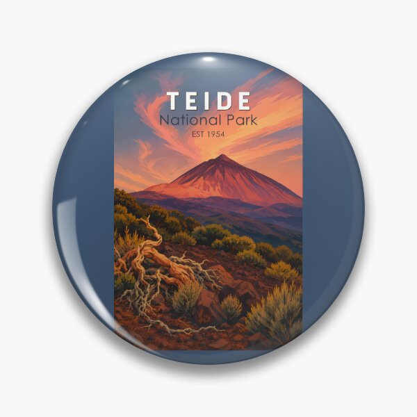 Item preview, Teide National Park Spain Illustration Travel Art Vintage designed and sold by KrisSidDesigns.