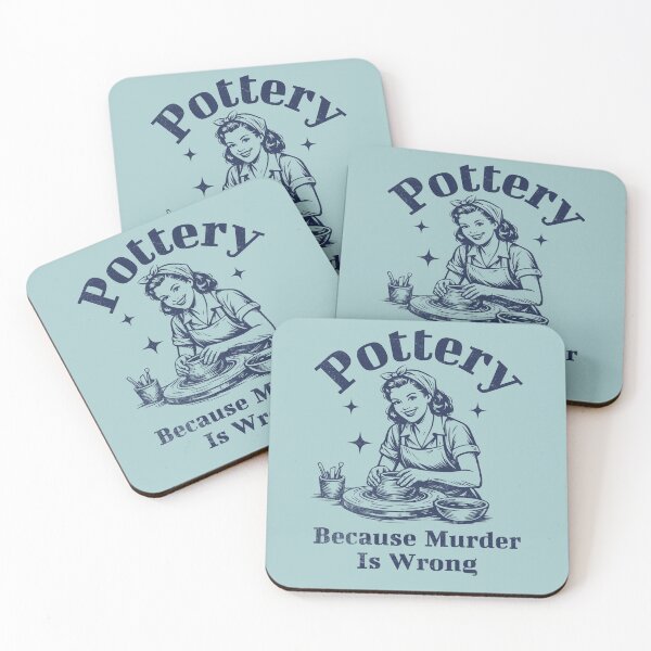 Item preview, Pottery Because Murder Is Wrong Funny Ceramicist designed and sold by d247.
