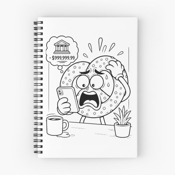 Item preview, Broke Pretzel Checking Bank Account Funny Money Anxiety Adulting Humor designed and sold by ComedyInkFactor.