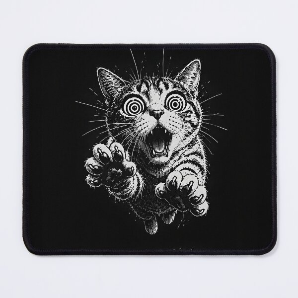 Item preview, Copy of Hungry Cat Stealing Pizza Vintage Black and White Illustration designed and sold by ChaoticCatIlust.