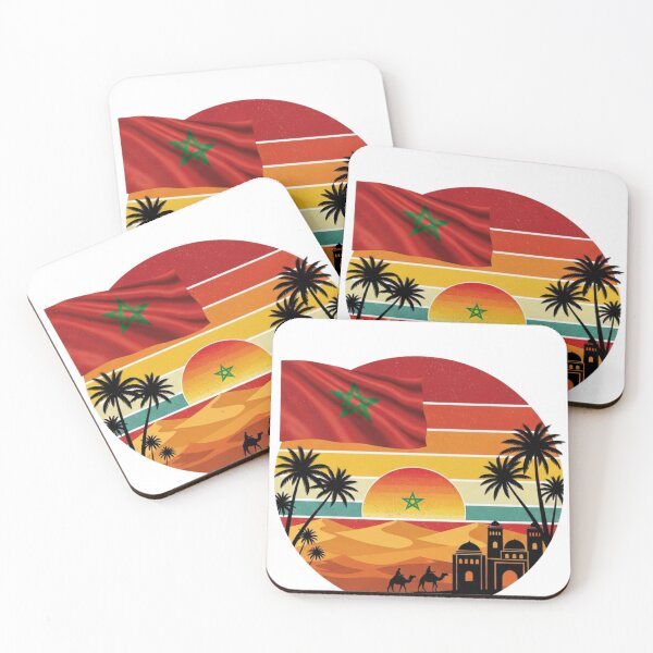 Item preview, Morocco Vintage Retro Sunset T-Shirt - Moroccan Desert Camel Vibes designed and sold by chanshoping.