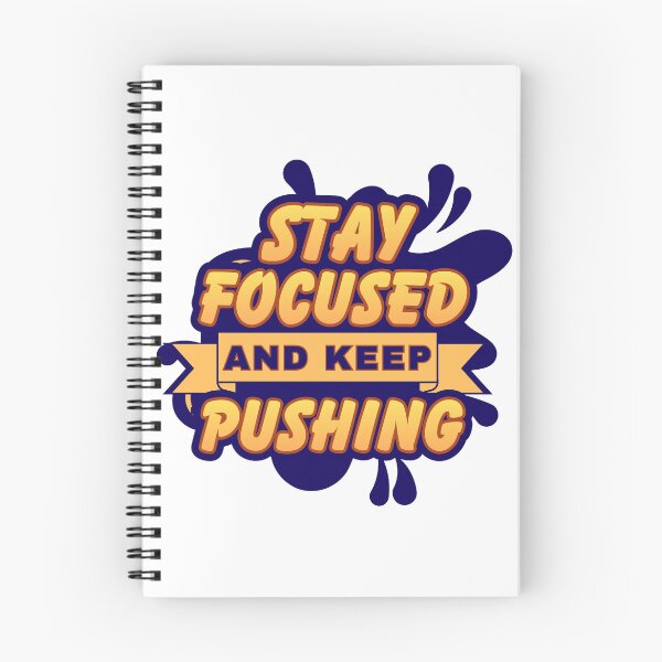 Item preview, Stay Focused And Keep Pushing Retro Motivational Typography T-Shirt designed and sold by MR-GOLDEN.