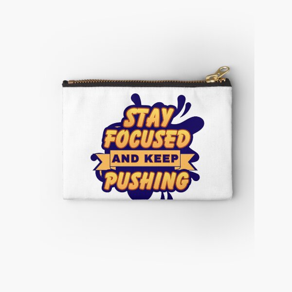 Item preview, Stay Focused And Keep Pushing Retro Motivational Typography T-Shirt designed and sold by MR-GOLDEN.