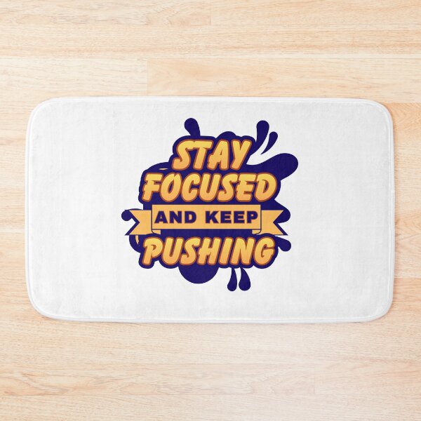 Item preview, Stay Focused And Keep Pushing Retro Motivational Typography T-Shirt designed and sold by MR-GOLDEN.