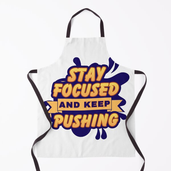 Item preview, Stay Focused And Keep Pushing Retro Motivational Typography T-Shirt designed and sold by MR-GOLDEN.