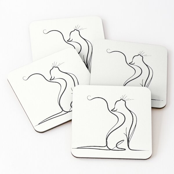 Item preview, Cat silhouette in one line - Simple elegance designed and sold by davidromapixel.