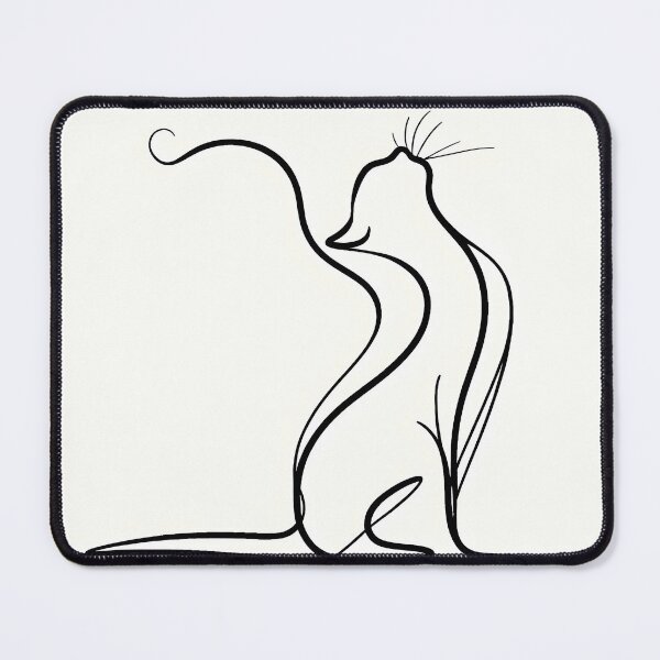 Item preview, Cat silhouette in one line - Simple elegance designed and sold by davidromapixel.