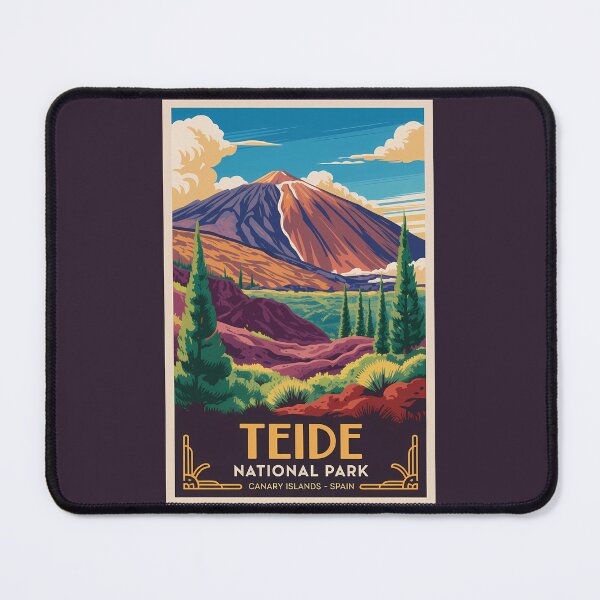 Item preview, Teide National Park Landscape Spain Illustration Travel Art Vintage designed and sold by KrisSidDesigns.