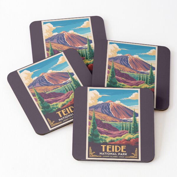 Item preview, Teide National Park Landscape Spain Illustration Travel Art Vintage designed and sold by KrisSidDesigns.