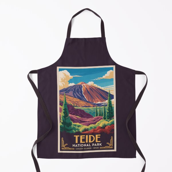 Item preview, Teide National Park Landscape Spain Illustration Travel Art Vintage designed and sold by KrisSidDesigns.