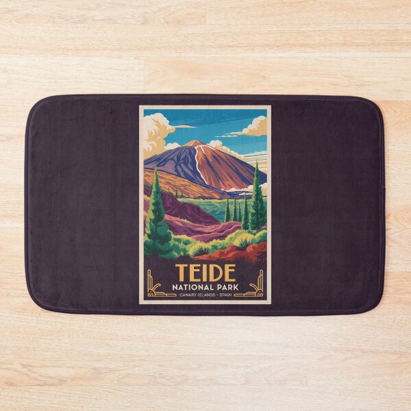 Item preview, Teide National Park Landscape Spain Illustration Travel Art Vintage designed and sold by KrisSidDesigns.