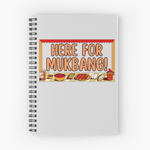 Item preview, HERE FOR MUKBANG text graphic for K-culture fans designed and sold by ArtEllary.