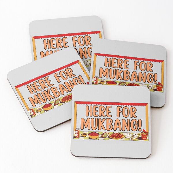 Item preview, HERE FOR MUKBANG text graphic for K-culture fans designed and sold by ArtEllary.
