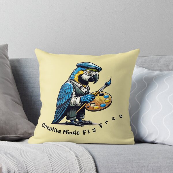 Item preview, Creative Minds Fly Free Artistic Parrot Painter Design designed and sold by Sachie's Studio.