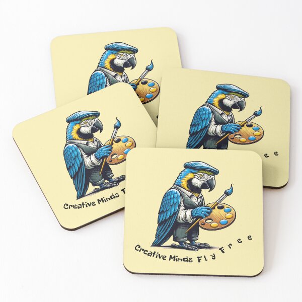 Item preview, Creative Minds Fly Free Artistic Parrot Painter Design designed and sold by Sachie's Studio.