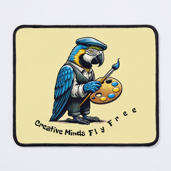 Item preview, Creative Minds Fly Free Artistic Parrot Painter Design designed and sold by Sachie's Studio.