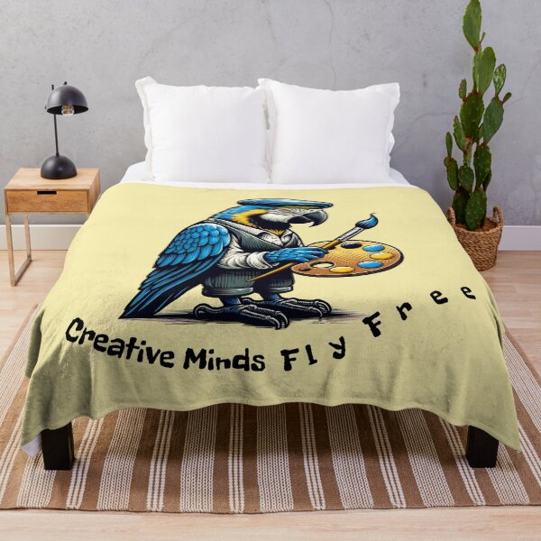Item preview, Creative Minds Fly Free Artistic Parrot Painter Design designed and sold by Sachie's Studio.
