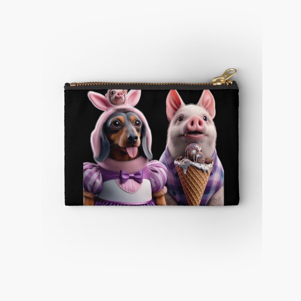 Item preview, Cute Dachshund in Pig Costume and Ice Cream Piggy designed and sold by LujziWorld.