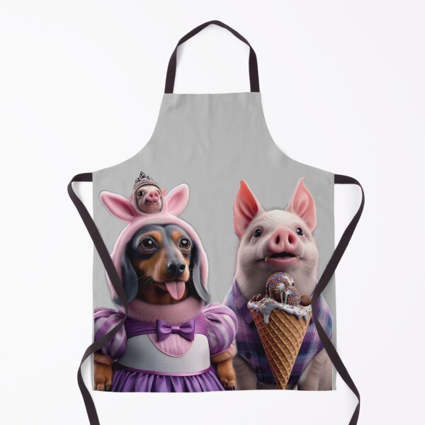 Item preview, Cute Dachshund in Pig Costume and Ice Cream Piggy designed and sold by LujziWorld.