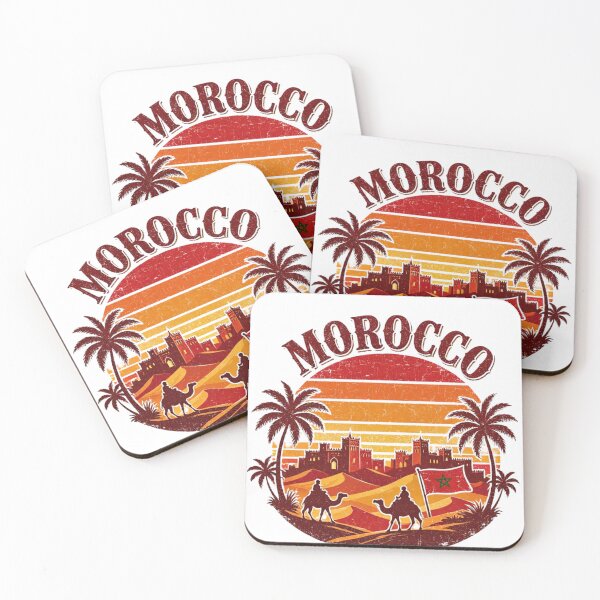 Item preview, Morocco Vintage Retro Sunset T-Shirt - Moroccan Desert Camel Vibes designed and sold by chanshoping.