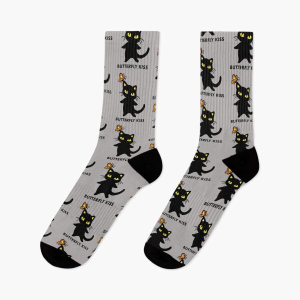Item preview, Black cat butterfly kiss designed and sold by Konopikyu.