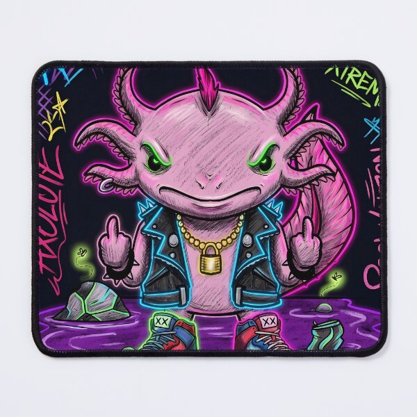 Item preview, Neon Punk Axolotl of the Street designed and sold by Catrina luna.