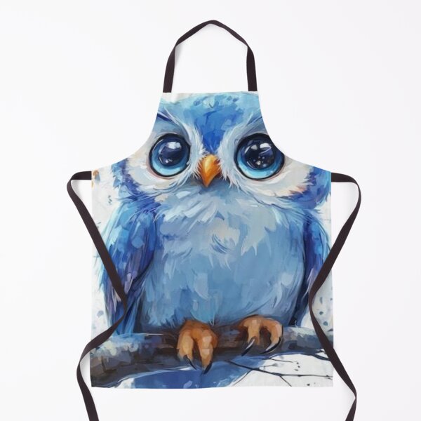 Item preview, Adorable blue color owl perched designed and sold by NivyasArtistry.