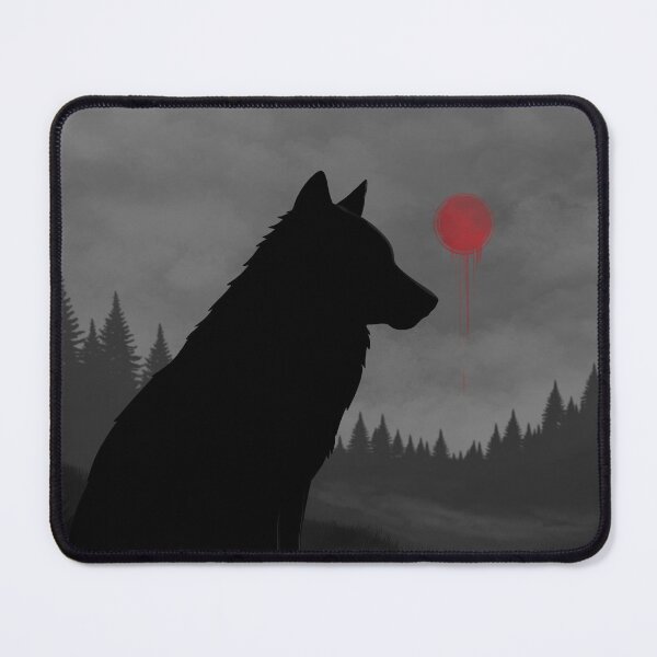 Item preview, Silent Wolf Under Crimson Moon designed and sold by Ola-urb.