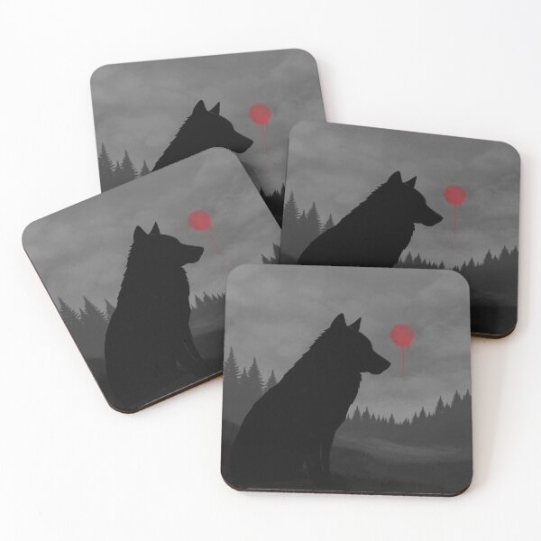 Item preview, Silent Wolf Under Crimson Moon designed and sold by Ola-urb.