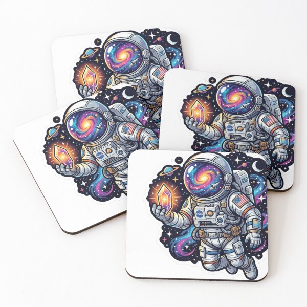 Item preview, Cosmic Astronaut Galaxy Exploration Art designed and sold by JeevanStickers.