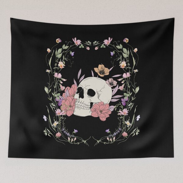 Item preview, Blooming Skull Garden – Gothic Floral Aesthetic Design designed and sold by Karim-Karem.
