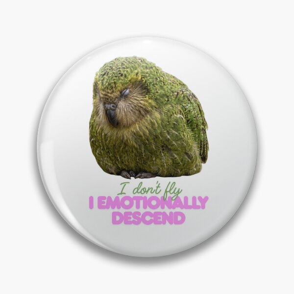 Item preview, I Don’t Fly I Emotionally Descend | Funny Kakapo Meme Bird Design designed and sold by HelgaCraftery.