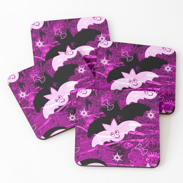 Item preview, Kawaii Gothic Bats — Spooky Cute Magenta Halloween Pattern designed and sold by BatNature.