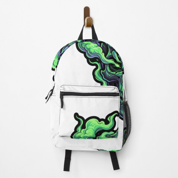 Item preview, Neon Green Smoking Skull Art designed and sold by JeevanStickers.