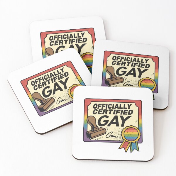 Item preview, Funny Officially Certified Gay Pride Certificate designed and sold by Anne97s.