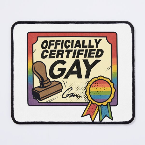 Item preview, Funny Officially Certified Gay Pride Certificate designed and sold by Anne97s.