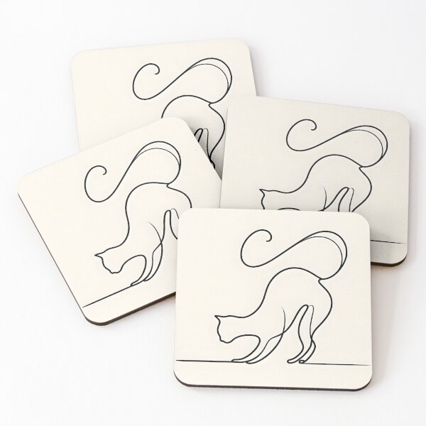 Item preview, Cat in motion - Flowing lines designed and sold by davidromapixel.