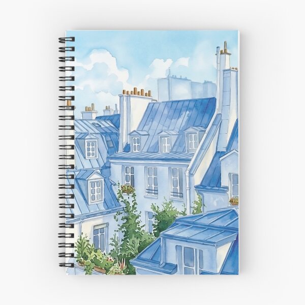 Item preview, Mediterranean Blue Rooftops Watercolor designed and sold by Islabonita..